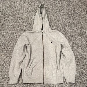 Polo by Ralph Lauren Light Gray Zip-Up Hoodie